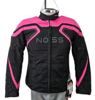 Chamarra de Textil NOSS X-RACER NJK-201 Negro/Rosa