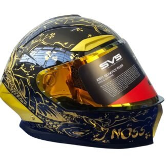 Casco NOSS NS-803 Cerrado COI Color Negro/Oro Talla Mediana